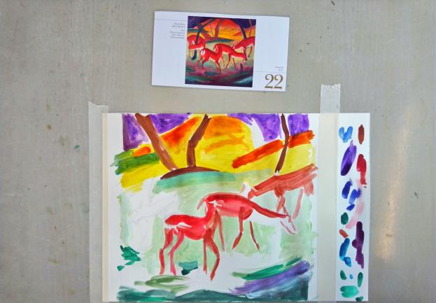 Malstudie im Atelier – Farben und Formen aus der Natur